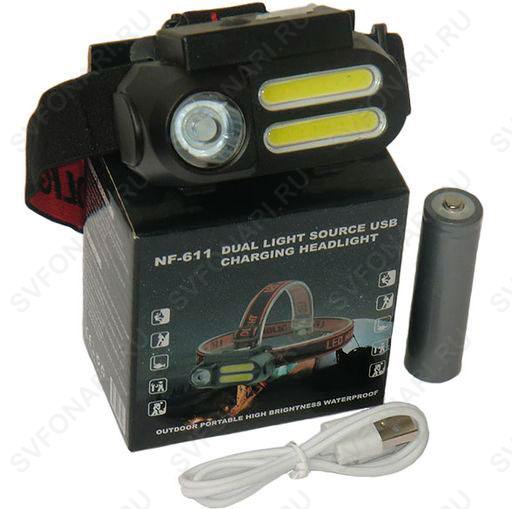 Налобный аккумуляторный фонарь HEADLIGHT NF-611