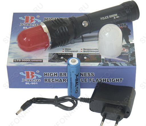 Аккумуляторный фонарь BAILONG BL-901 Cree ZOOM 50000W